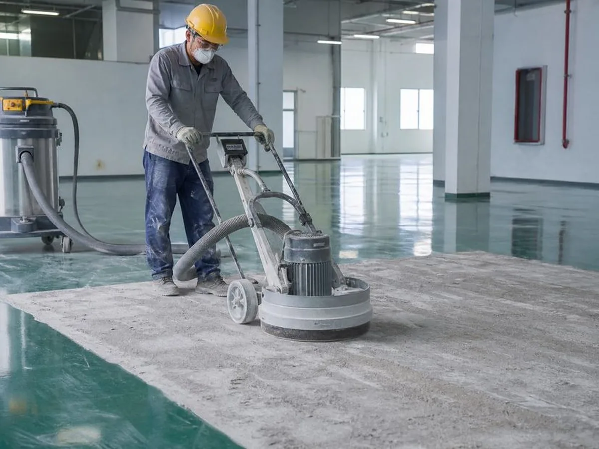 水产药业溶胶室清洗室地坪维修 工程实拍